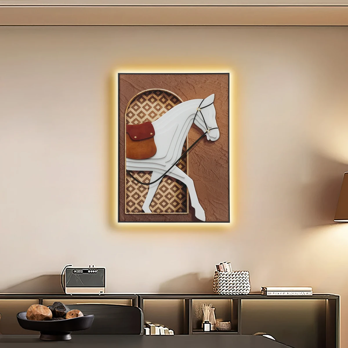 Işıklı Modern Akrilik At