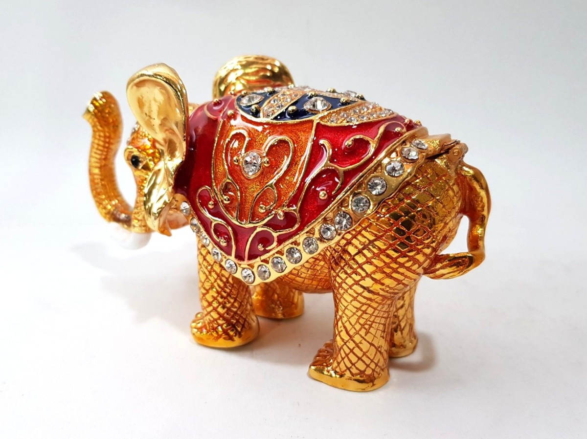 Taşlı Fil Biblo Kutu