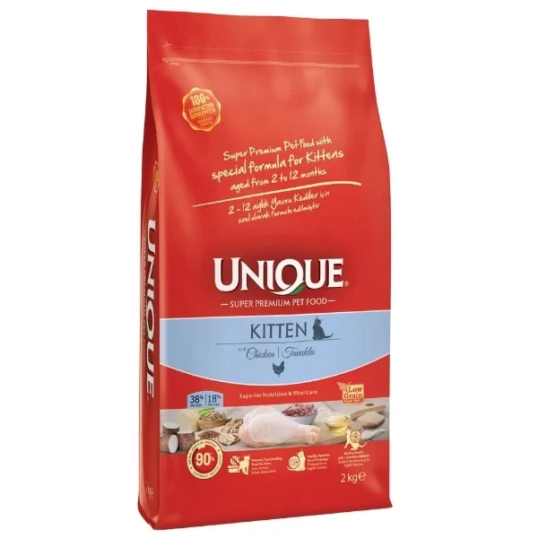 Unique Tavuklu Düşük Tahıllı Yavru Kedi Maması 7KG