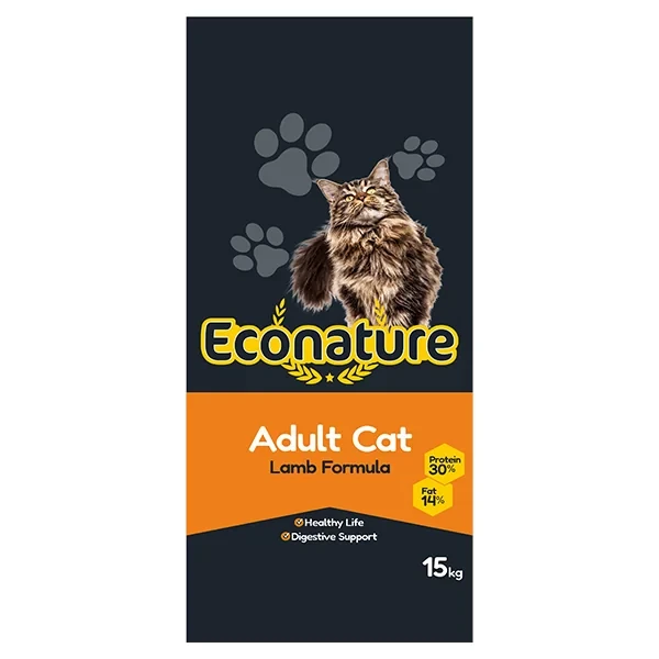 Econature Kuzu Etli Yetişkin Kedi Maması 15kg