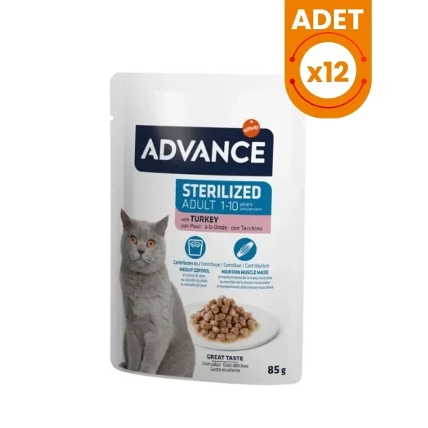 Advance Hindi Etli Pouch Kısırlaştırılmış Yetişkin Kedi Maması
