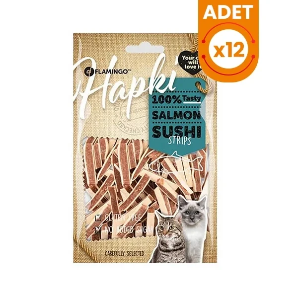 Flamingo Hapki Glutensiz Somon ve Alabalıklı Şerit Kedi Ödül Maması