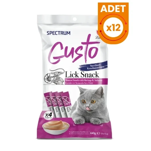 Spectrum Gusto Karidesli ve Somonlu Kısırlaştırılmış Sıvı Kedi Ödül Maması